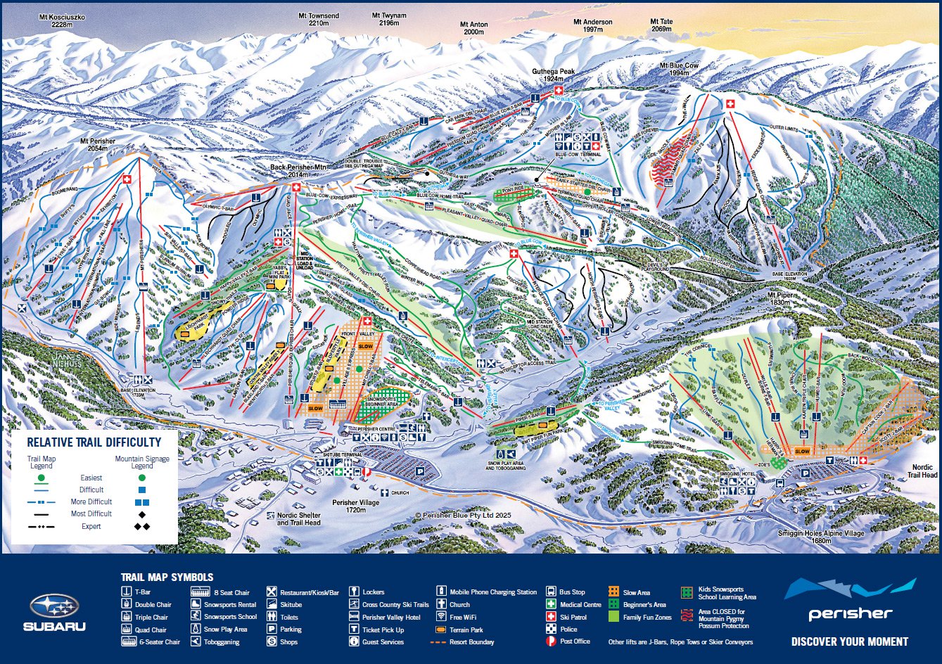 Perisher Ski Resort Trail Map