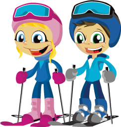 Pat and Pip ski