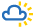 Partly cloudy.