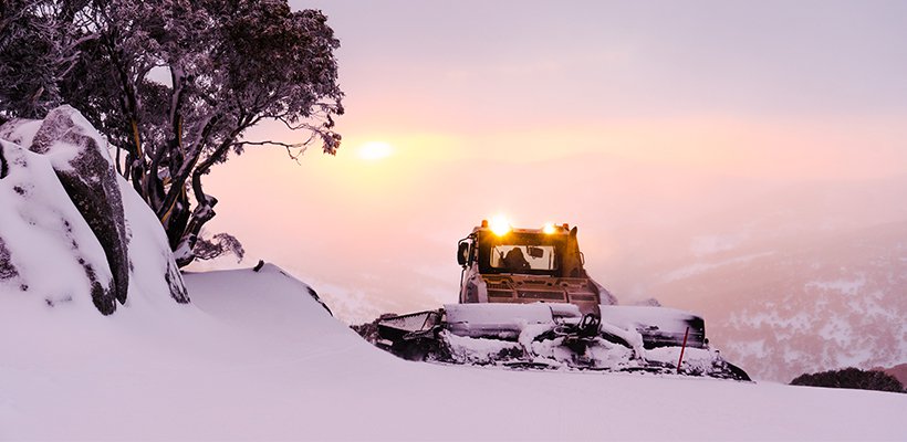 Snow Cat at Perisher Grooming Ski Slopes