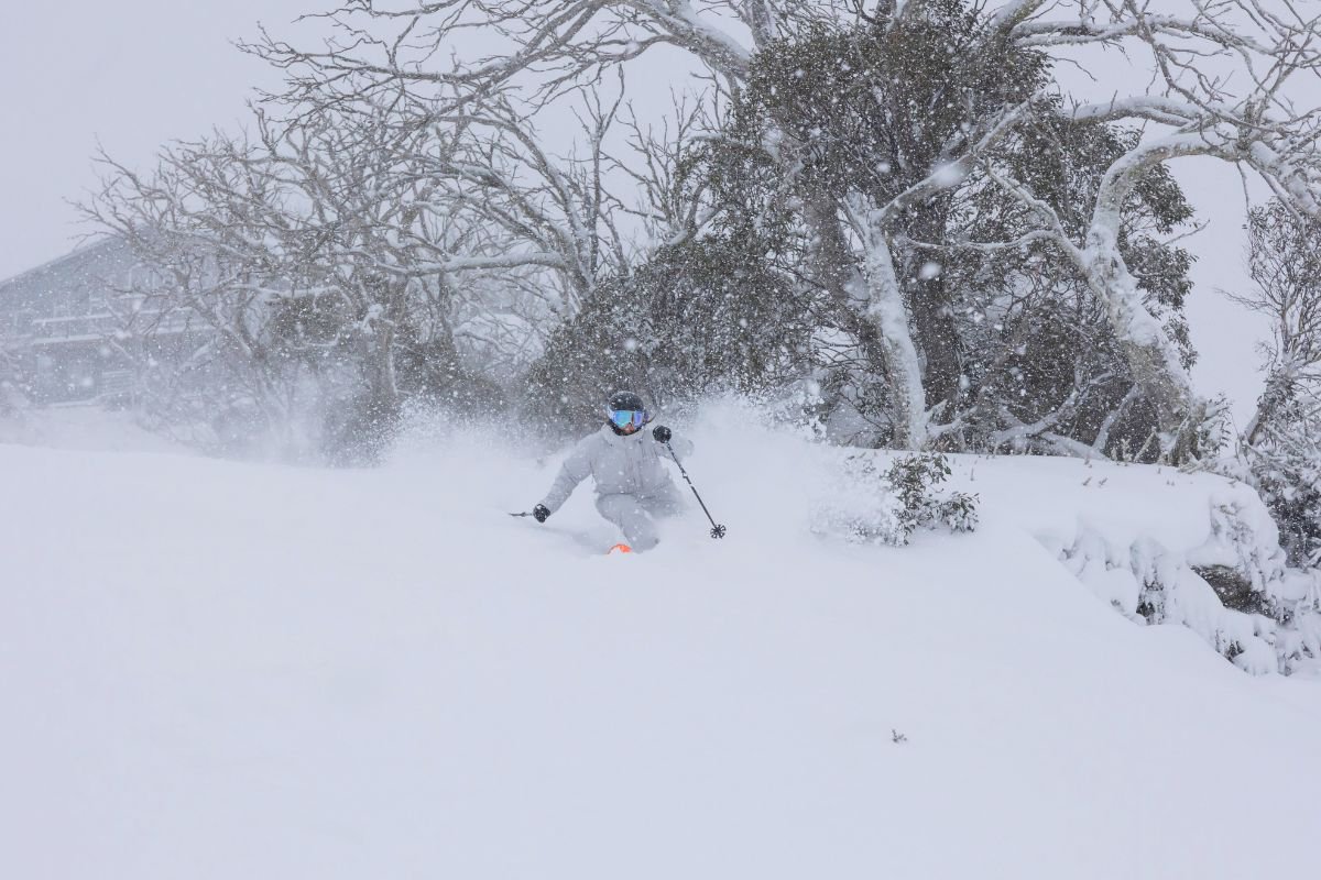 Skier at Perisher Ski Resort on Snow Day