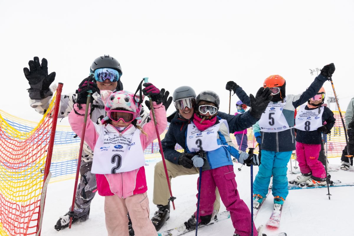 Kids at Perisher Interschools races