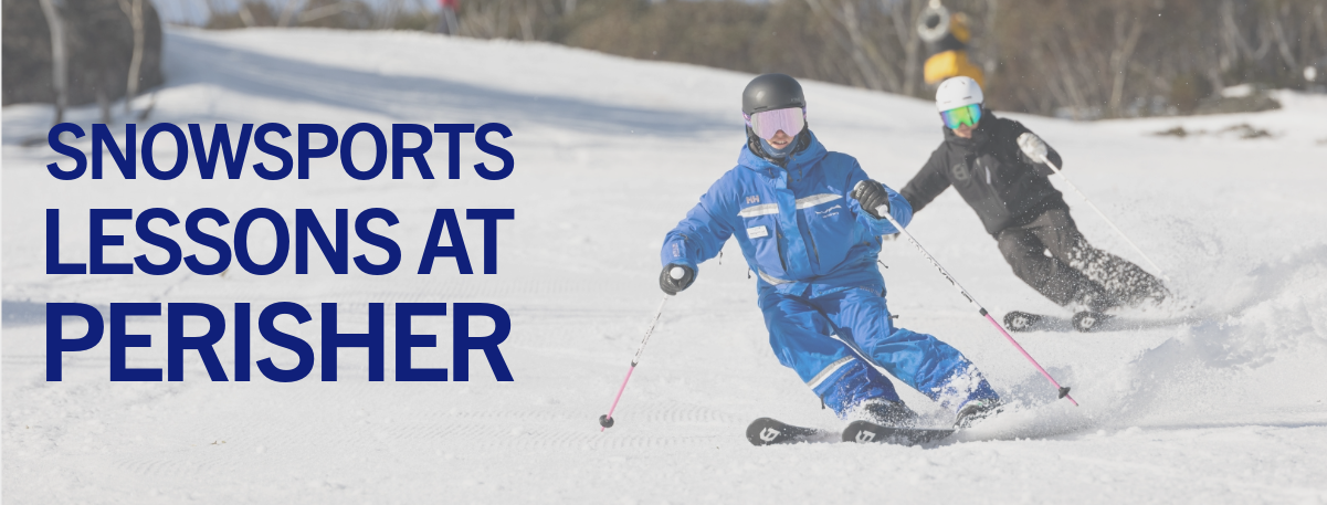 Snowsports Lessons at Perisher two skiers