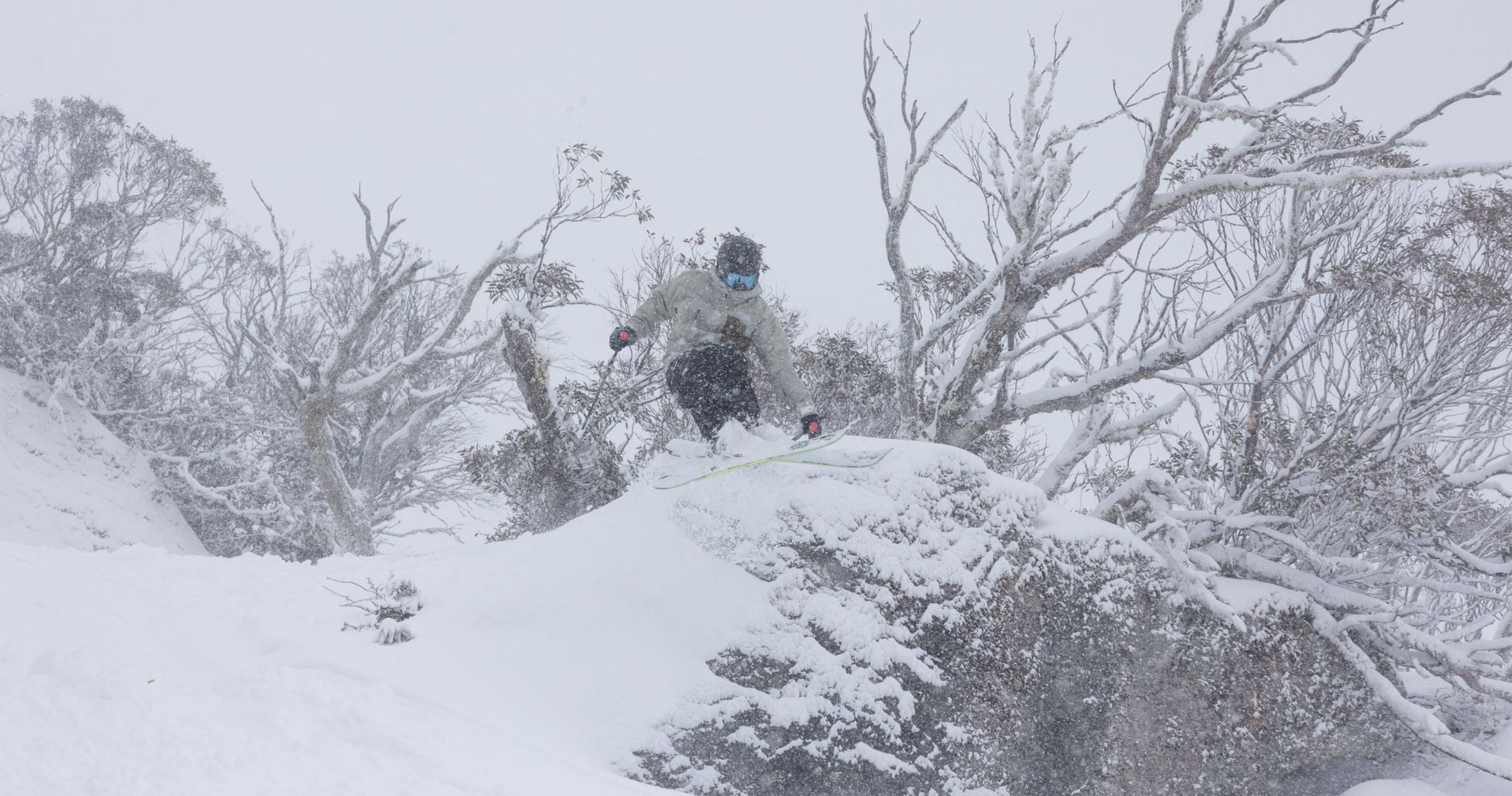 Skier mid air