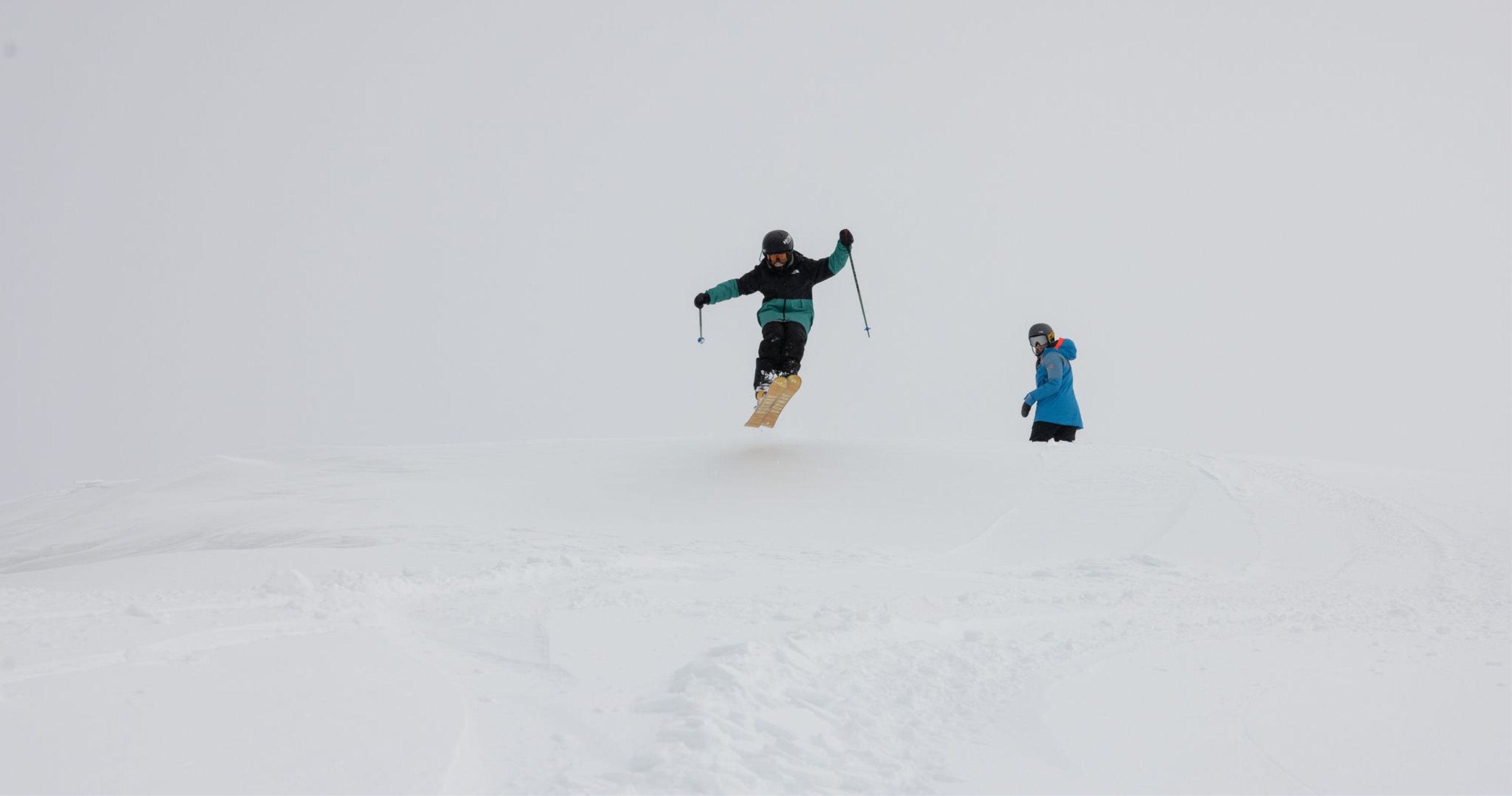 Skier jumping