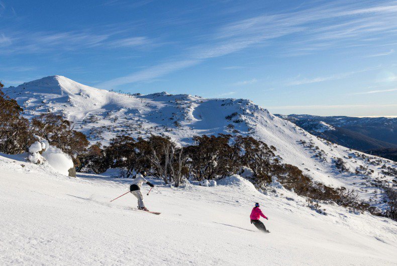 Skiers & Snowboarders at Perisher Ski Resort