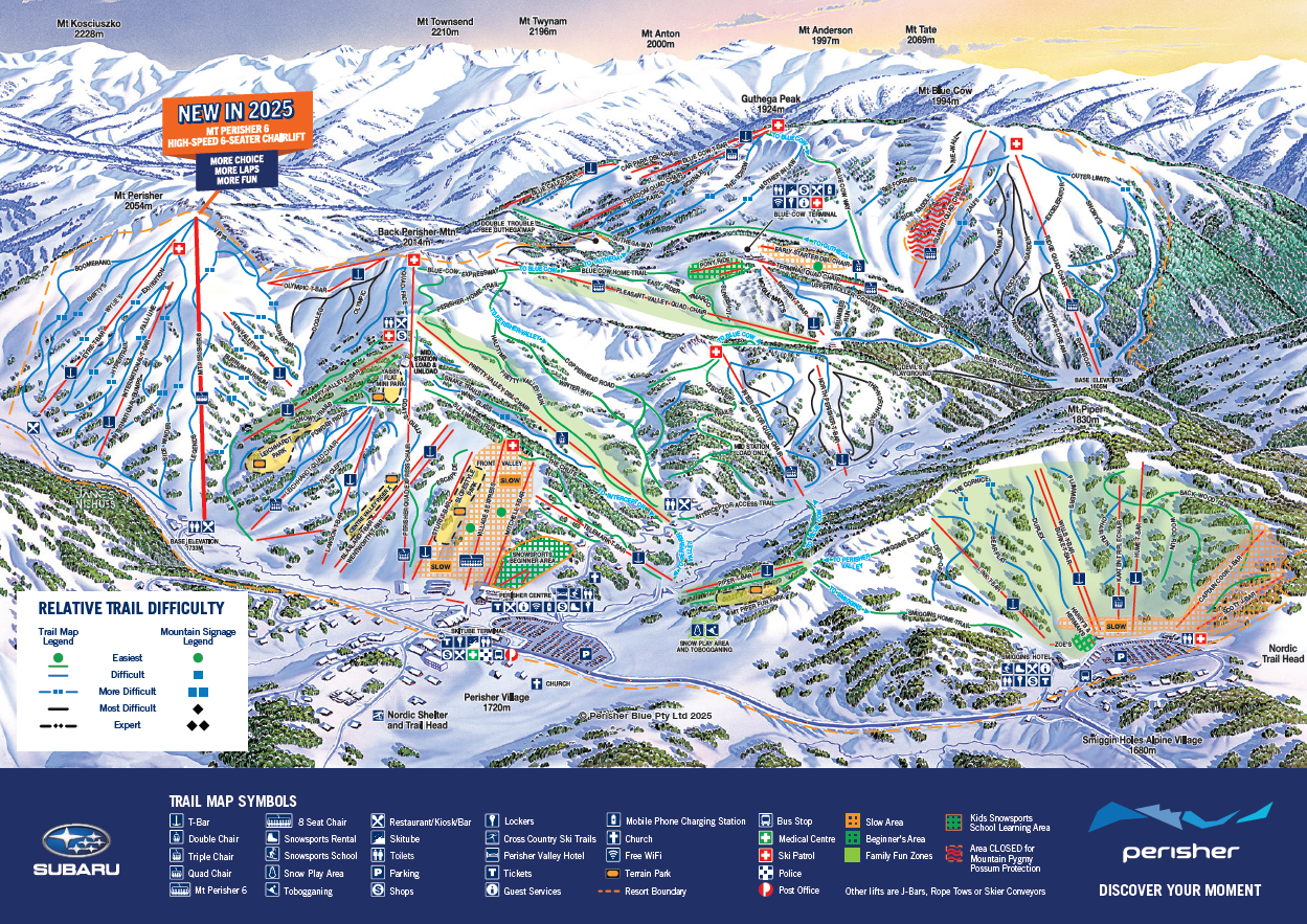 Perisher Ski Resort Trail Map