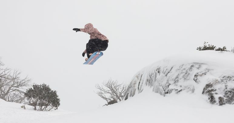Fresh snow on the slopes at Perisher