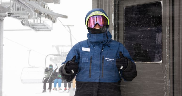 Blizzard conditions across the Perisher slopes