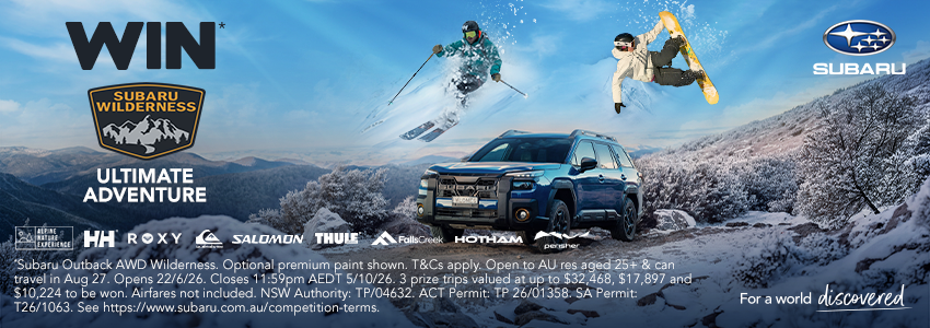 Subaru Snow Competition Web Structure Perisher landing page 850X300