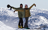Boy Girl Snowboarder Perisher Views Thumbnail