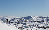 Blue Cow Mountain Views Snowboarders TN