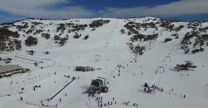 Smiggins Fresh Snow Overview Drone