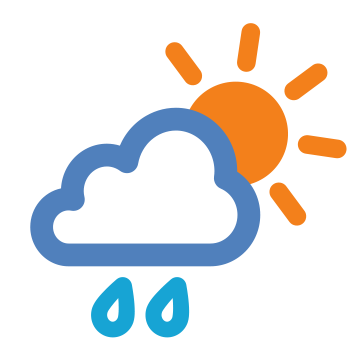 Mostly cloudy. Showers, mostly morning. SW/W'ly winds
