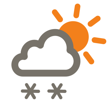 Mostly cloudy. Snowfalls clearing. SE winds Mostly cloudy. Snowfalls clearing. SE winds