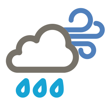 Cloudy. Rain at times. Strong NW winds Cloudy. Rain at times. Strong NW winds