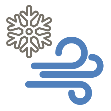 Mostly cloudy. Windy with snow. Strong NW winds